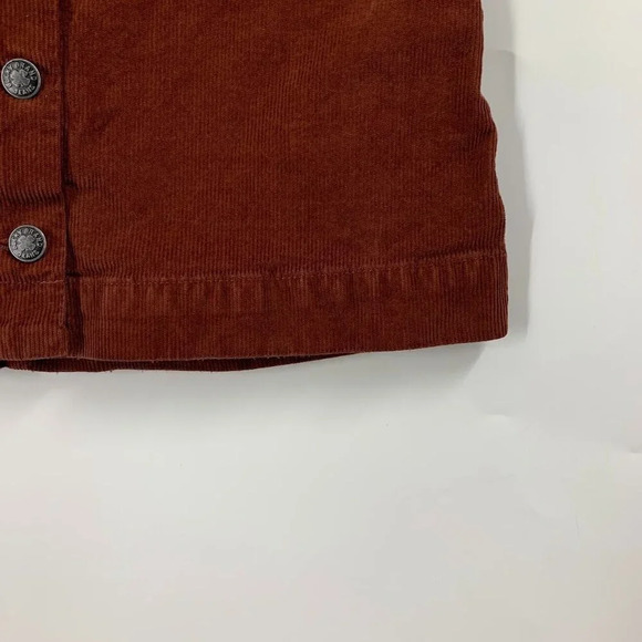 Lucky Brand Women's A Line Cotton Corduroy Button Front Mini Skirt Size 0 - Picture 6 of 14